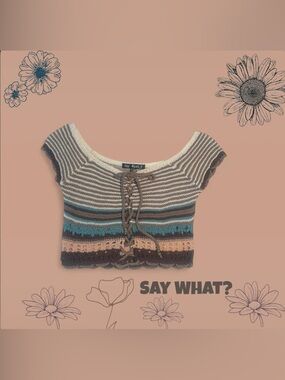 Say What? Knit Top with Lace-Up Detail